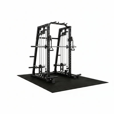 Smith Machine Home Gym, 2200LB Power Cage with Dual Pulley Cable Systems, LAT Pull-Down, Leg Hold-Down & 20+ Attachments for Full Body Workouts