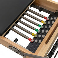 Pilates Reformer Crafted for Studio Performance, Solid Beechwood Frame, 100cm Sliding Range, Jump Board Included